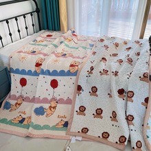牛奶绒床盖羽丝棉填充单人盖毯1.5*2.0cm绗缝宽边家用床单批发