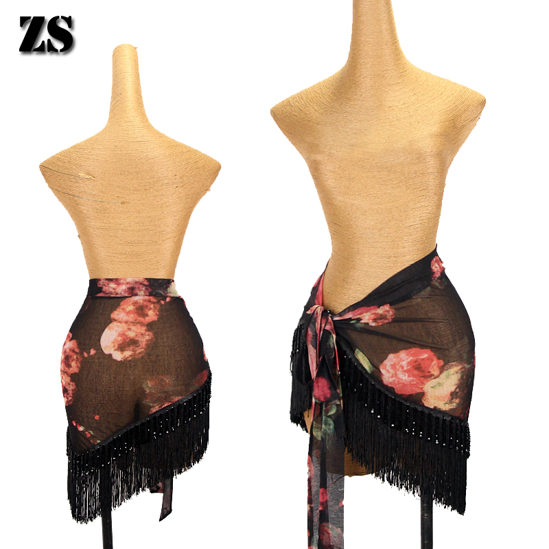 凡尔赛玫瑰】拉丁舞裙水晶流苏短臀巾女成人练功服舞蹈腰带 l503