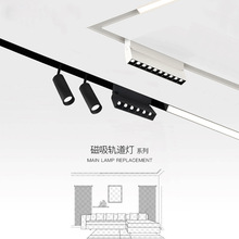 LED磁吸轨道灯 客厅卧室暗装无主灯照明 米家涂鸦智能磁吸轨道灯