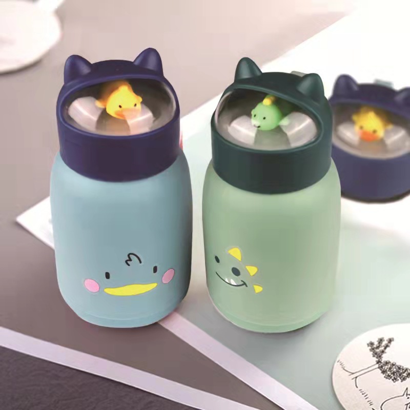 New Cute Pet Water Cup Korean Style Student Cute Animal Water Cup Floor Push Department Store Portable Handy Glass Cup Printing