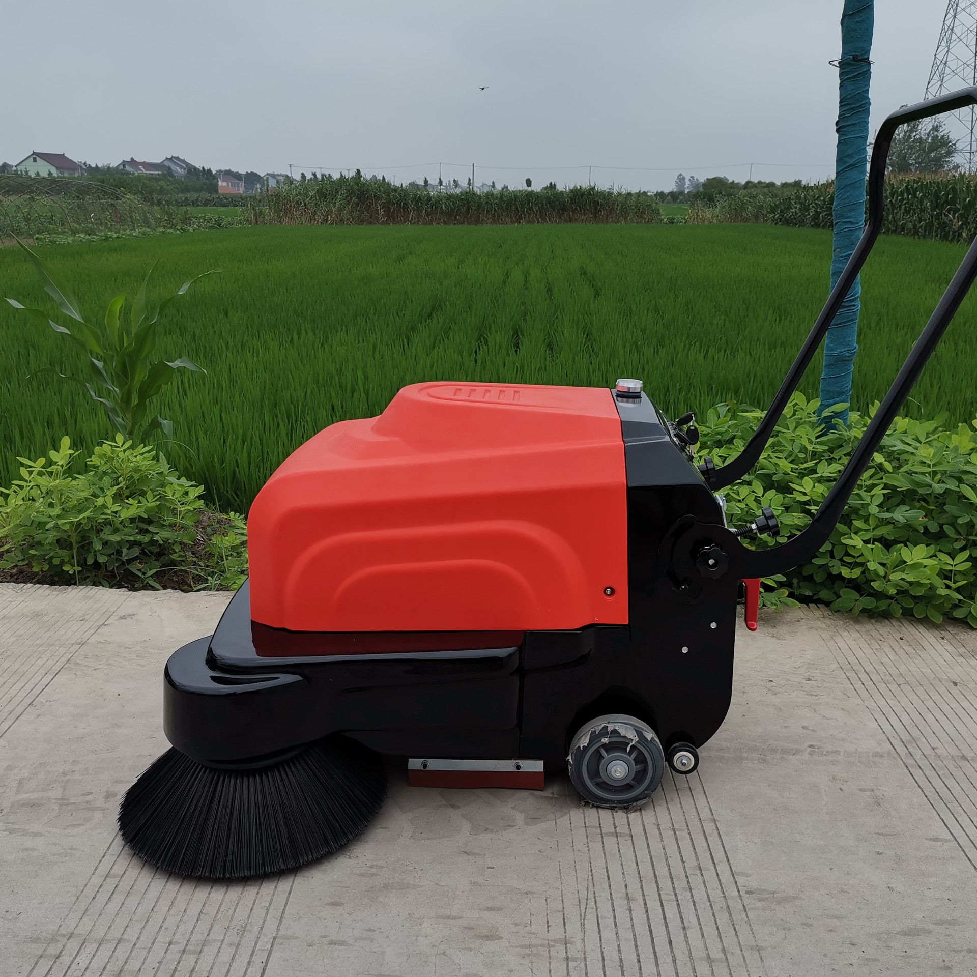 手推电动扫地机小型扫地车清扫机工厂车间仓库物业电动喷雾扫地机-阿