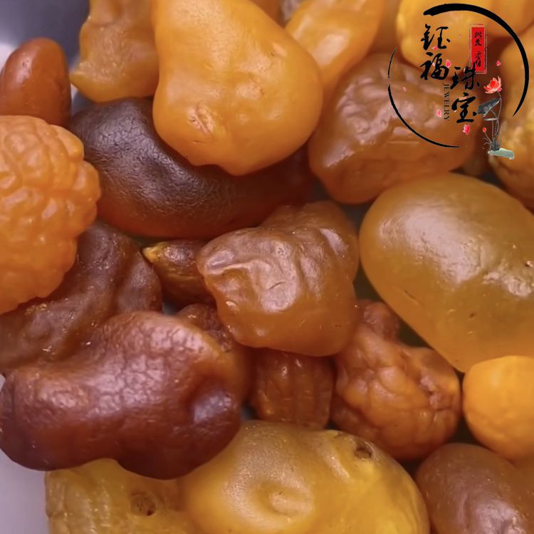天然琥珀蜜蜡海漂籽料原石裸石波罗的海蜜蜡原石厂家直批