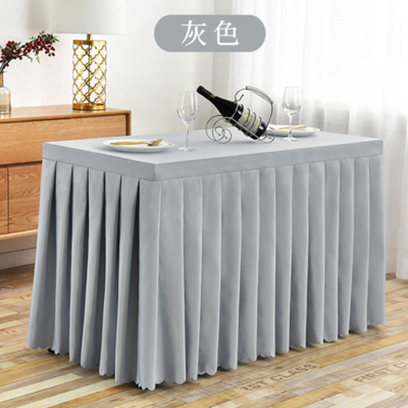 Hotel Conference Tablecloth Tablecloth Rectangular Business Table Skirt Office Long Table Cover Table Cover Exhibition Activity Table Skirt