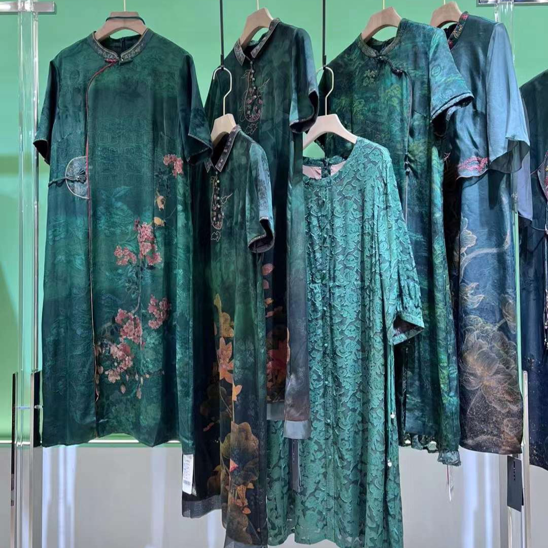 重磅70姆米花罗香云纱连衣裙女夏季高端龟裂纹桑蚕丝连衣裙高级感