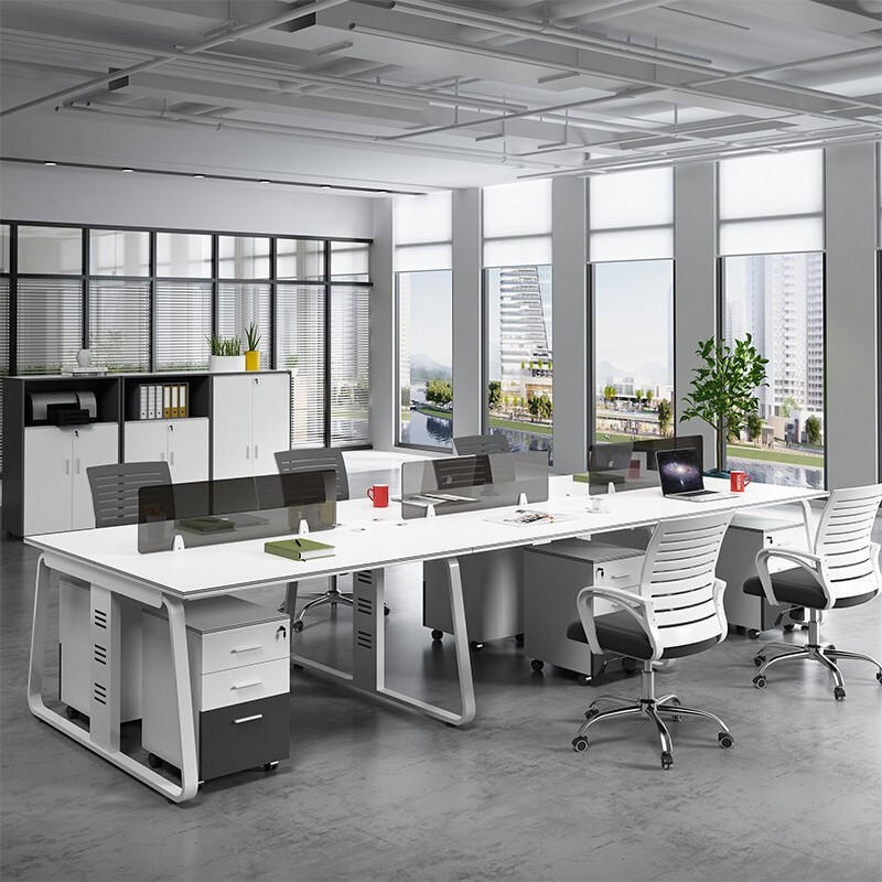 鑫禹源 北京办公家具职员办公桌椅简约屏风工位员工电脑桌4 6人位