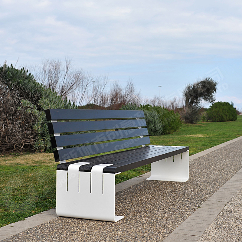 不锈钢公园椅室内外长椅休闲椅公园商场广场靠背座椅景观成品座椅