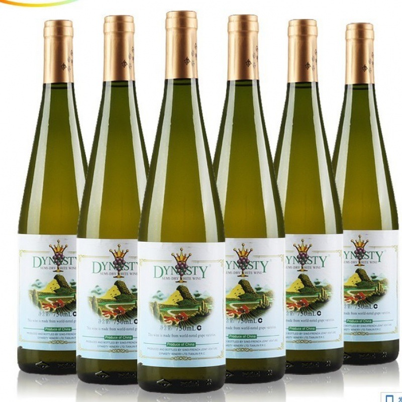 dynasty /王朝中法合营经典半干白葡萄酒750ml整箱6瓶装-阿里巴巴
