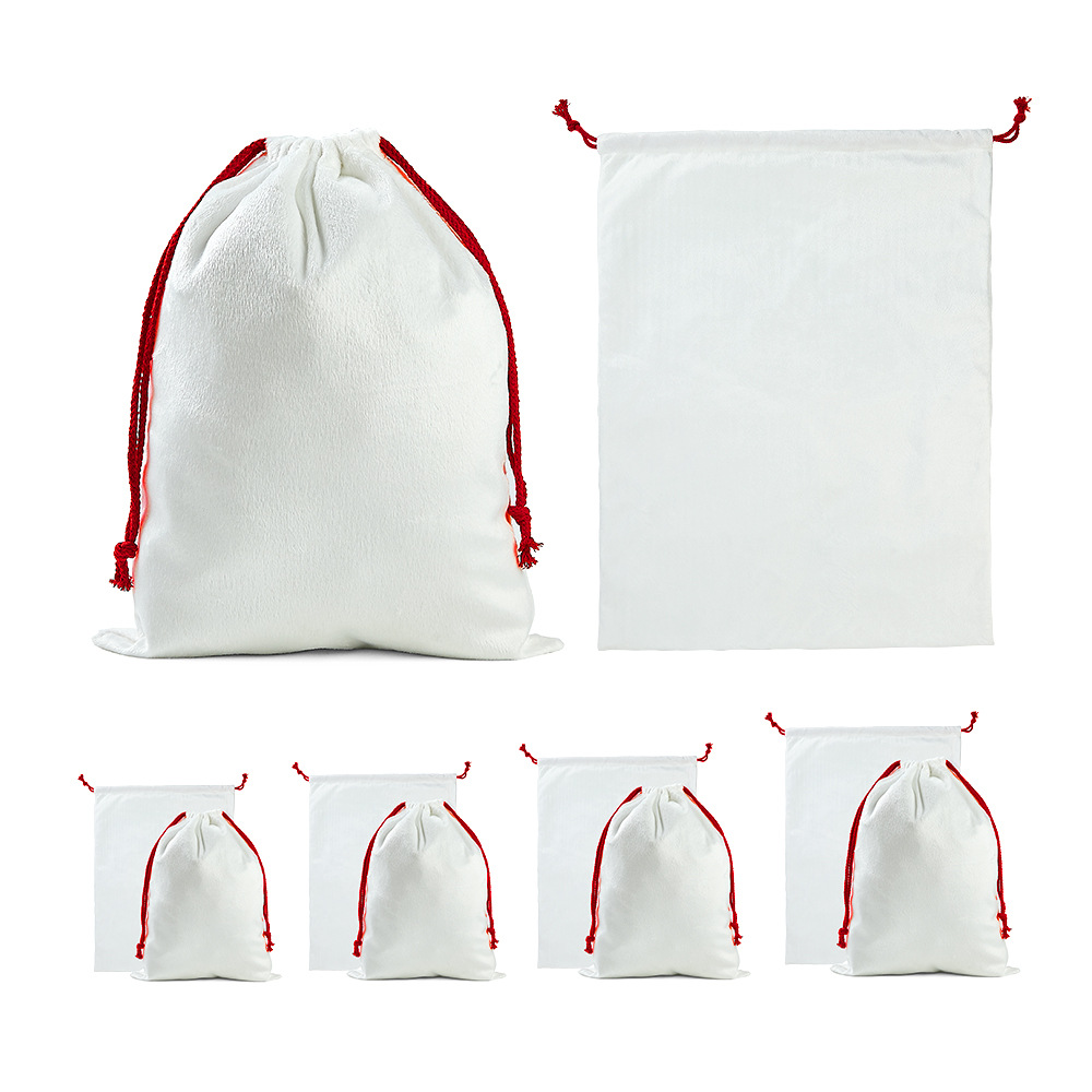 Thermal Transfer Printing Drawstring Bag 150G Crystal Velvet Storage Bag Shrink Mouth Large Capacity Bag Basketball Umbrella