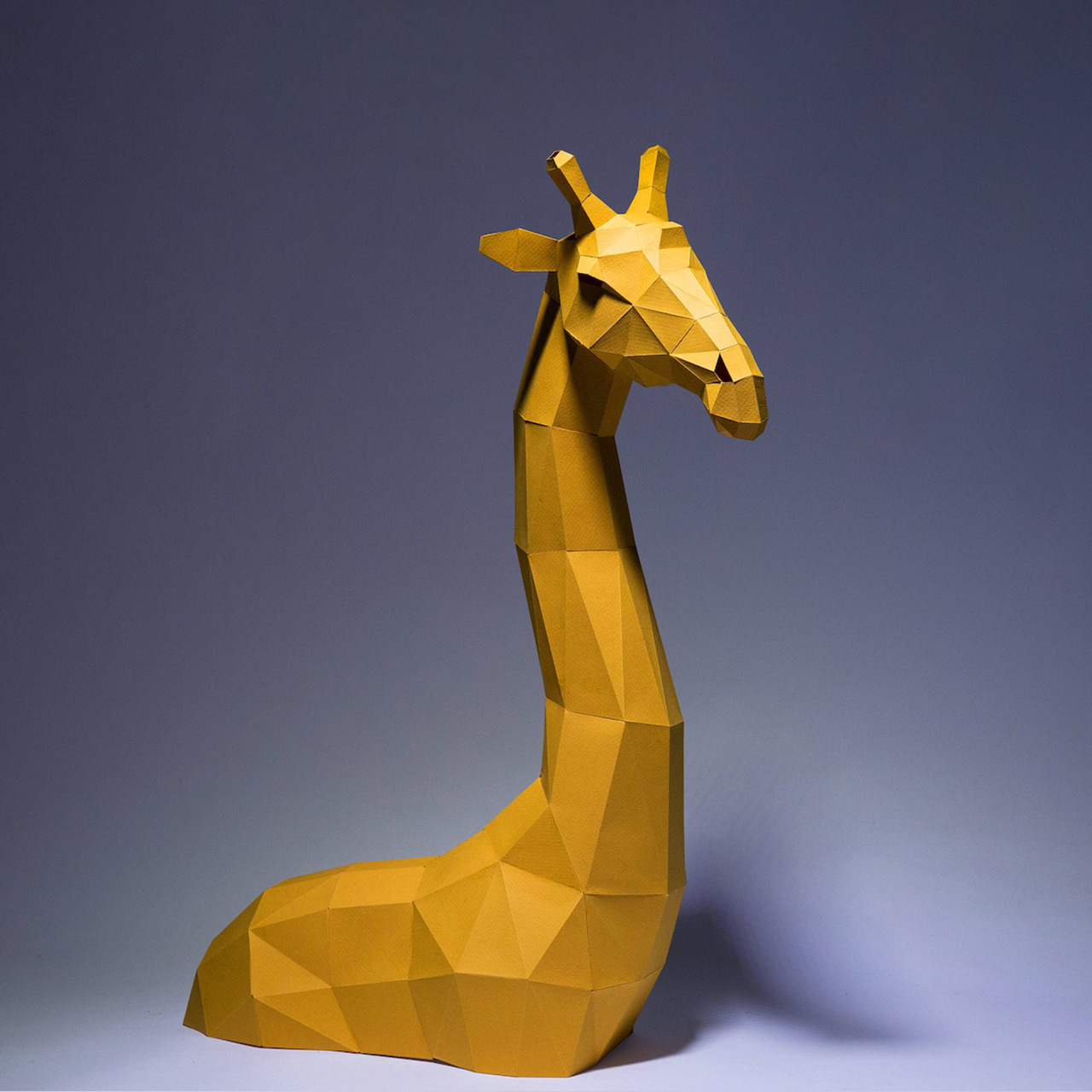 长颈鹿 动物3d纸模型diy手工纸模摆件装饰玩具几何折纸立体构成