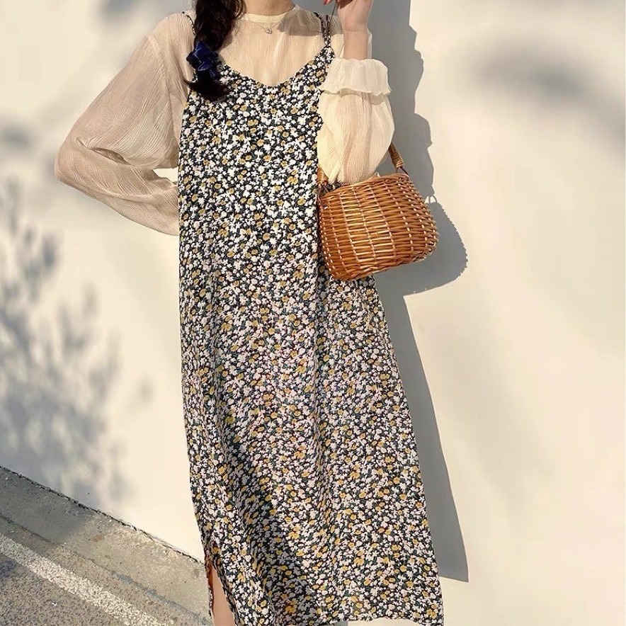 7029早春新款女装温柔日系风格穿搭女神斩男a字裙两件套装-阿里巴巴