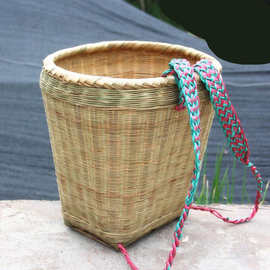 采茶竹篓竹编竹背篓成人家用四川竹子背篼买菜竹筐背筐舞蹈传统