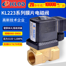 包邮KL223系列西德式电磁阀|出口型6213A型水用气用先导膜片防爆