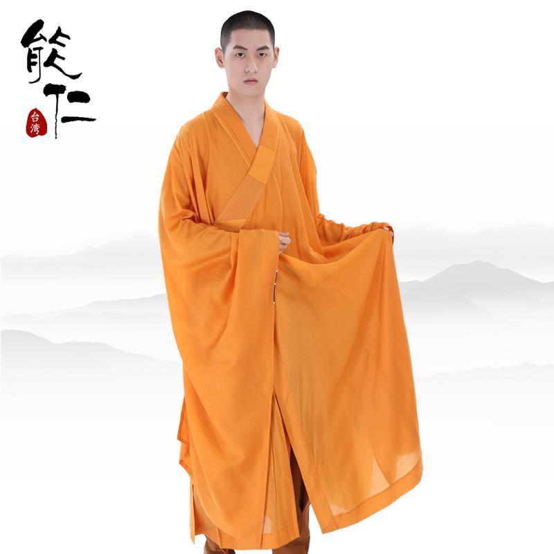 能仁僧服天丝棉麻广袖海青海清袈裟透气柔软和尚服觉牌