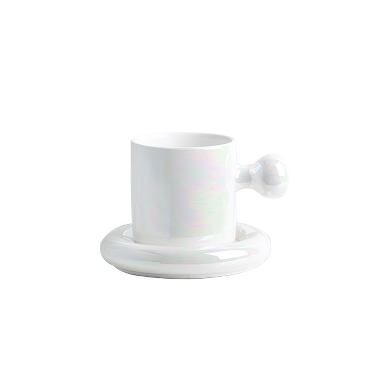 Nordic Instagram Style Creative Vitality Ceramic Cup Mug with Mop Tray Set Coffee Cup Afternoon Tea Cup Dish