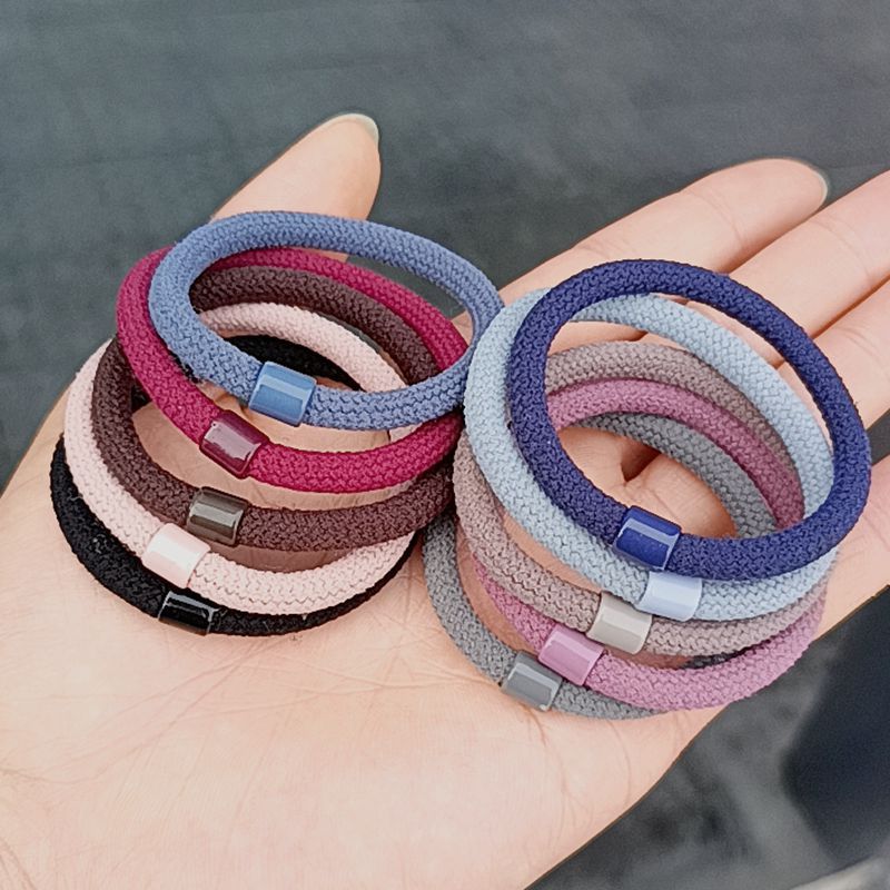 热销加粗韩版基础款皮筋发圈100条包邮 高弹力串珠尼龙网纱头绳