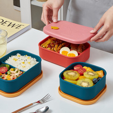学生饭盒家用硅胶便当盒微波炉加热餐盒食品级分格餐盒防漏汤碗