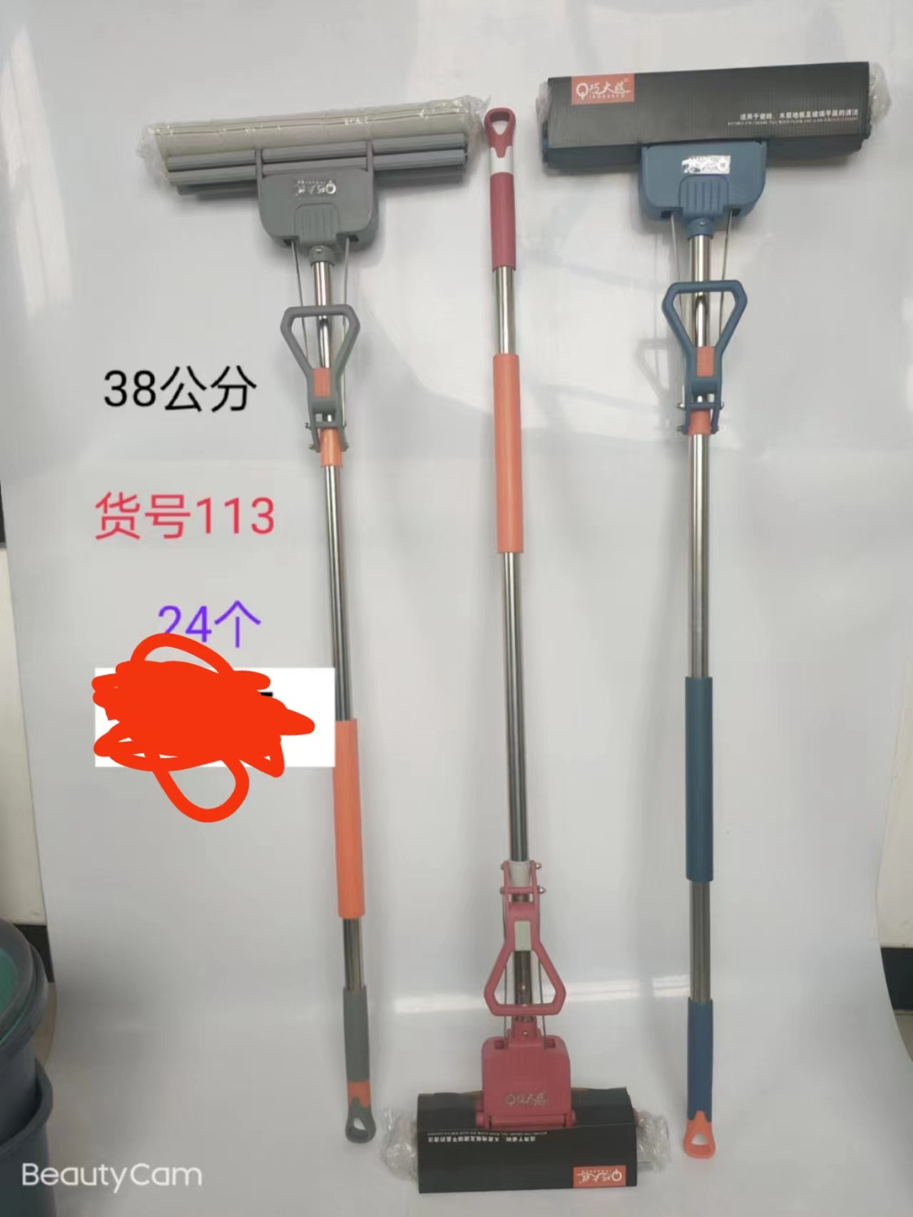 滚式胶棉拖把 38cm懒人免手洗pva海绵拖把家用地拖一拖净-阿里巴巴