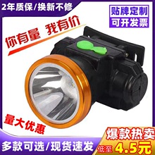 LED充电头灯长续航强光钓鱼灯户外防水露营远射锂电池激光炮头灯