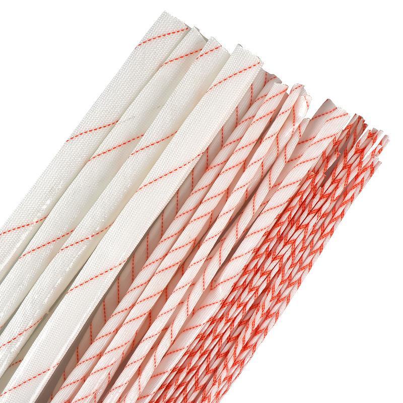 加厚高温黄蜡管电线绝缘软套管玻璃纤维管12/8/10/60mm阻燃黄腊管