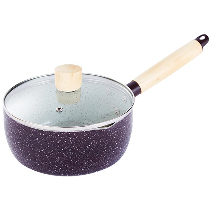 18cm日式雪平锅奶锅陶瓷不粘锅汤锅煮面料理加厚电磁炉通用