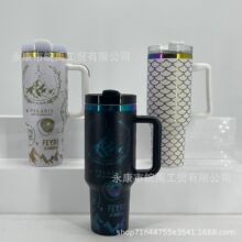 跨境热款40oz炫彩满身激光汽车杯内胆304不锈钢保冷车载水杯批发