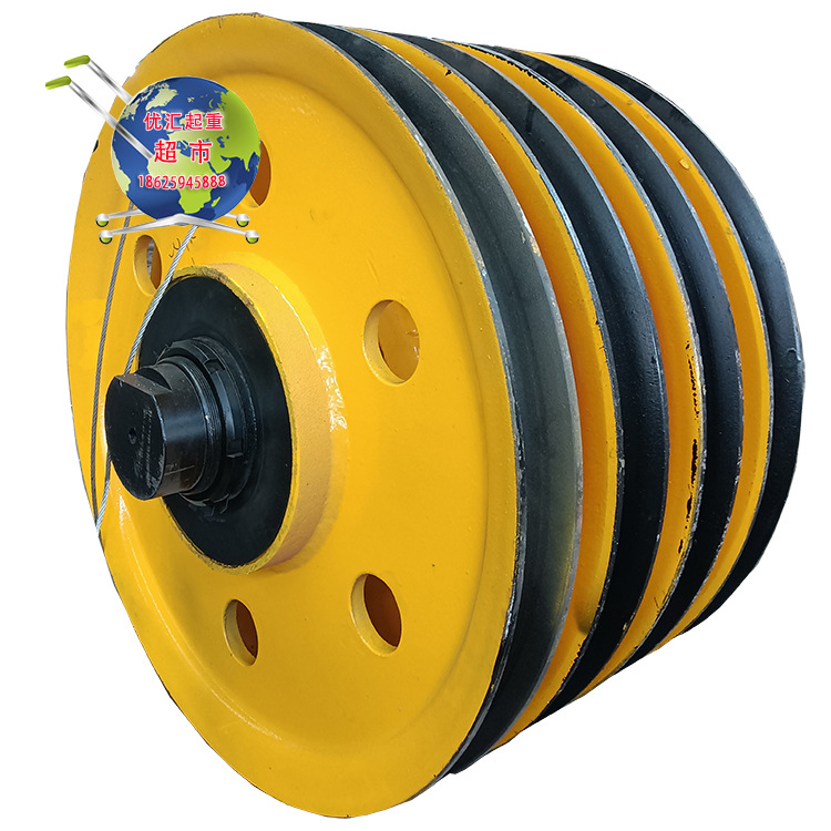 钢丝绳吊钩滑轮 行车起重轧制滑轮组 抓斗铸滑轮片50吨起重机滑轮