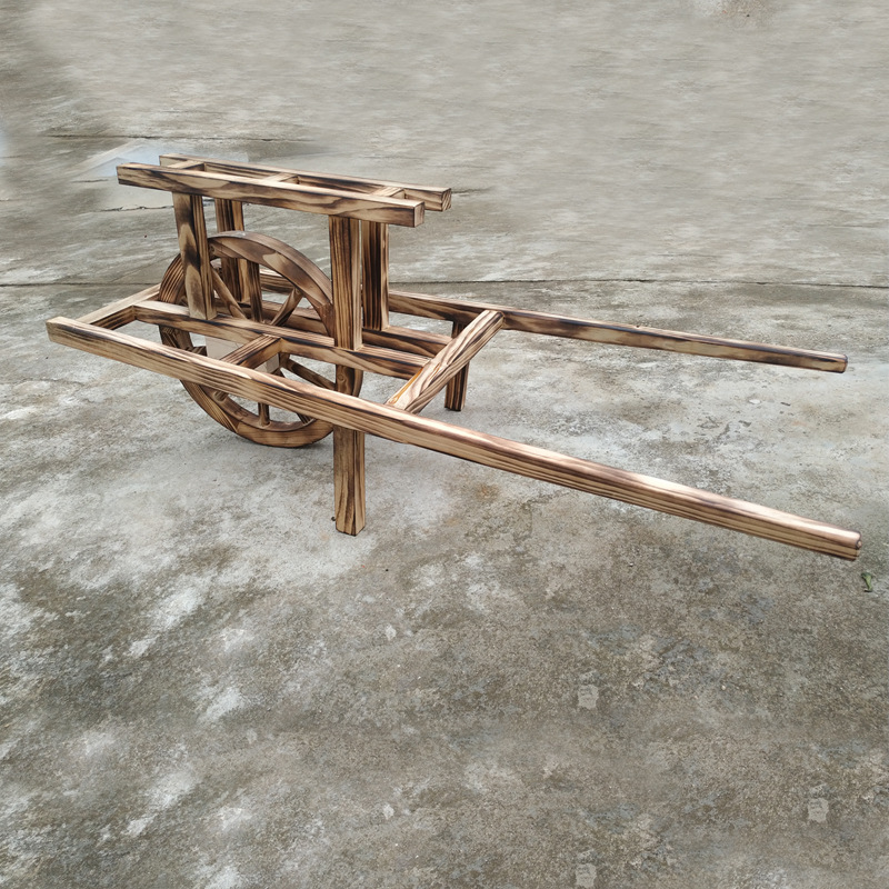 军民大团结木制独轮车平衡车手推车 幼儿园亲子大生产活动道具