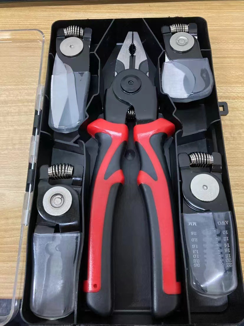 Cross-Border New Style Multipurpose Tools Five-in-One Replaceable Plug Tool Set Multi-Function Pliers Electrician Special Suit