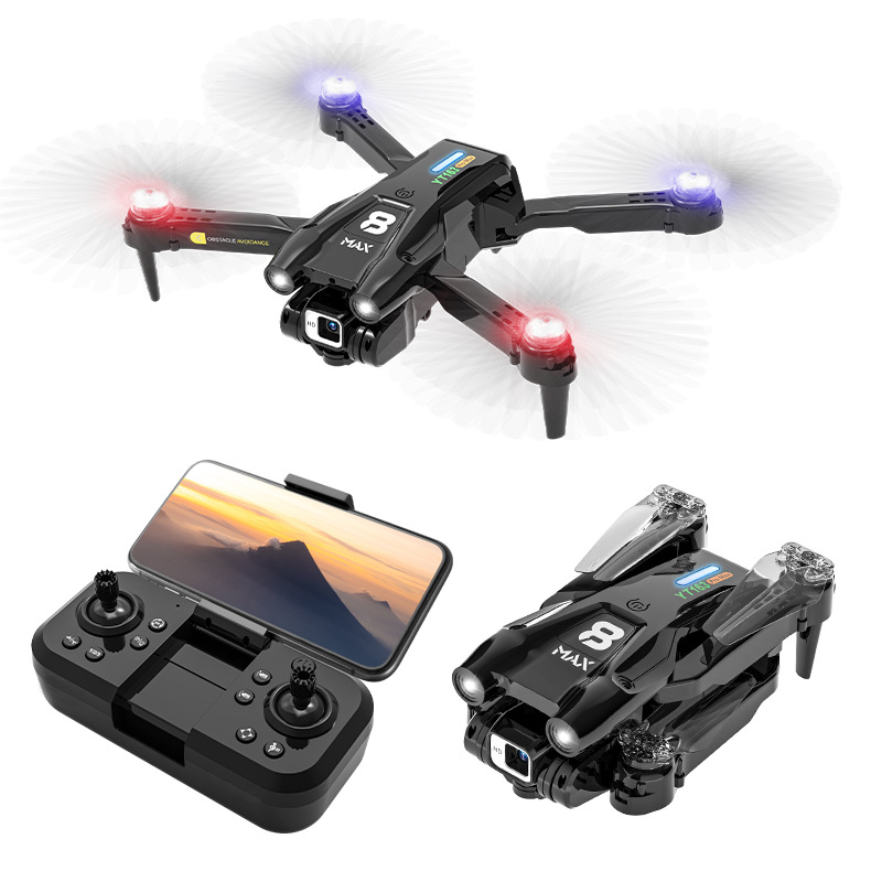 Yt163 Electrical Adjustment Drone for Aerial Photography Optical Flow Remote Control Aircraft with Light Four-Side Obstacle Avoidance Anti-Collision Cross-Border Aircraft