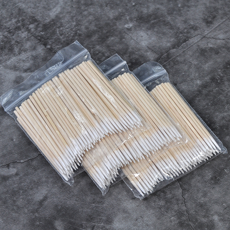 纹绣尖头棉签细牙签专用木棒一次性尖嘴单头眼线美容小棉花签棉棒