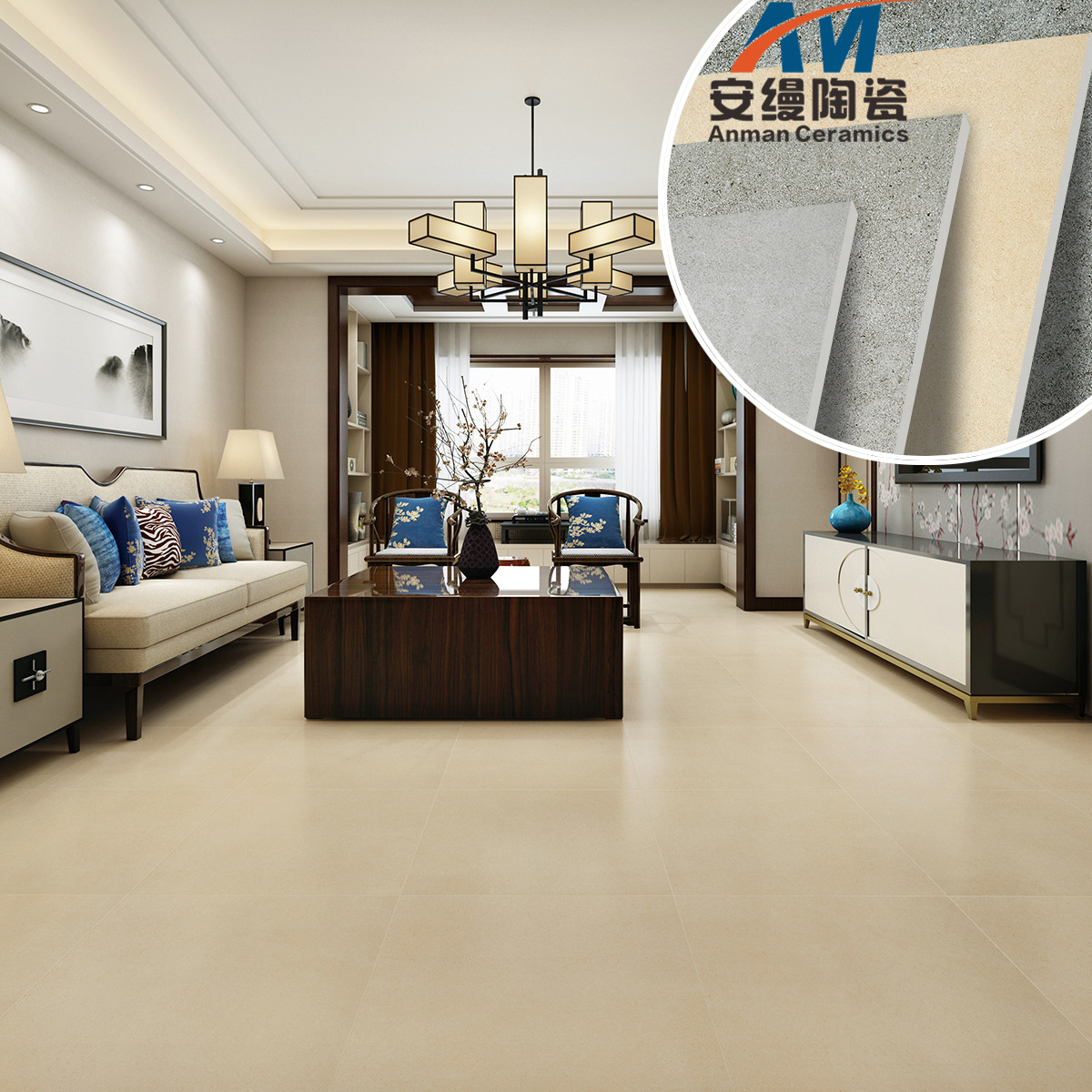 新款全瓷质玉石纹仿古砖800*800哑光客厅餐饮咖啡室