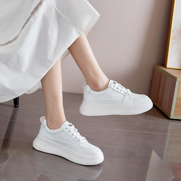 3cm厚底小白鞋女软底板鞋春夏季新款潮鞋松糕跟轻便透气休闲单鞋