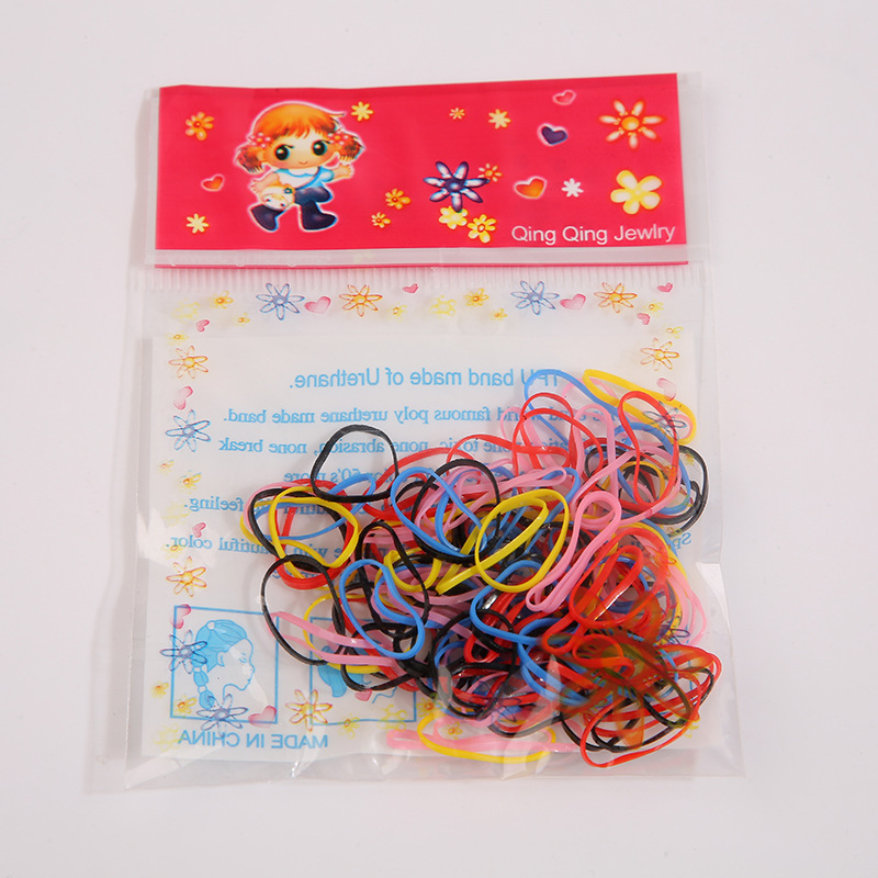 Bag Disposable Color Rubber Band Children Rubber Band Hair Band Baby Hair Tie High Elasticity Female Hair Accessories Headdress