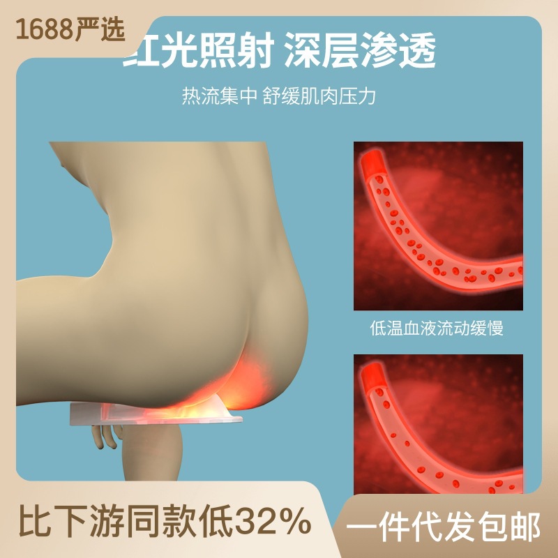 助康男女痔疮肛周脓肿便秘红光热敷药物震动按摩仪亚马逊便携式