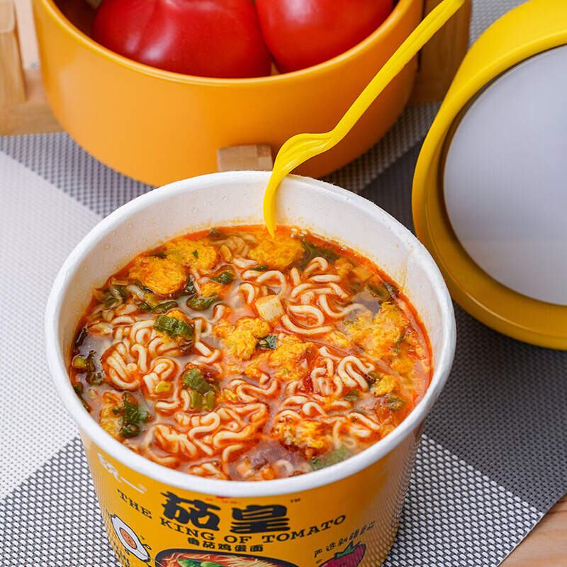 统一茄皇番茄鸡蛋面茄皇牛肉面汤达人日式豚骨桶装方便面速食泡面