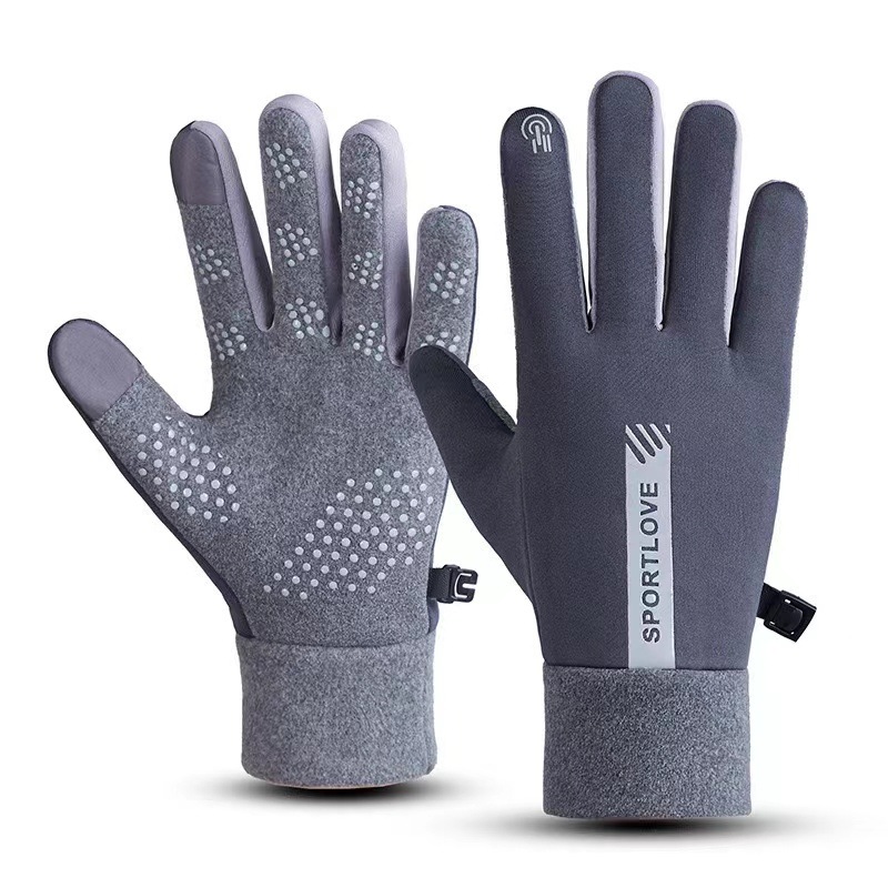 Winter Day Warm Keeping Sports Gloves Men and Women Anti-Splash Riding Wind-Proof and Cold Protection Couple Cycling Driving Non-Slip Touch Screen
