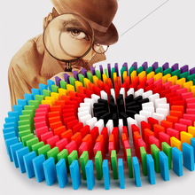 厂家直销大号多米诺骨牌木制玩具微积木儿童早教益智diy比赛用品