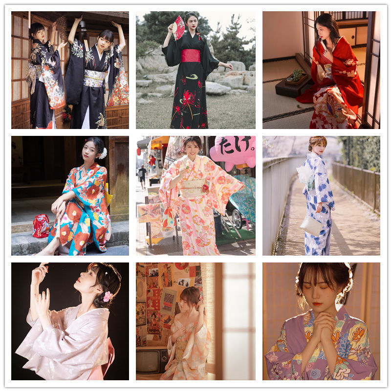 和服神明少女改良风日式正装传统樱花学生日系写真拍照连衣裙代发