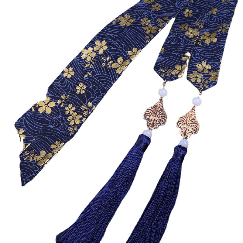 汉服头饰丝带汉服头饰束发丝带头绳女仙气流苏飘带绑发古装配饰