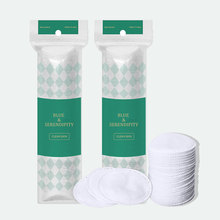 亚马逊英文包装纯棉加厚圆形化妆棉一次性美容卸妆棉三层夹棉