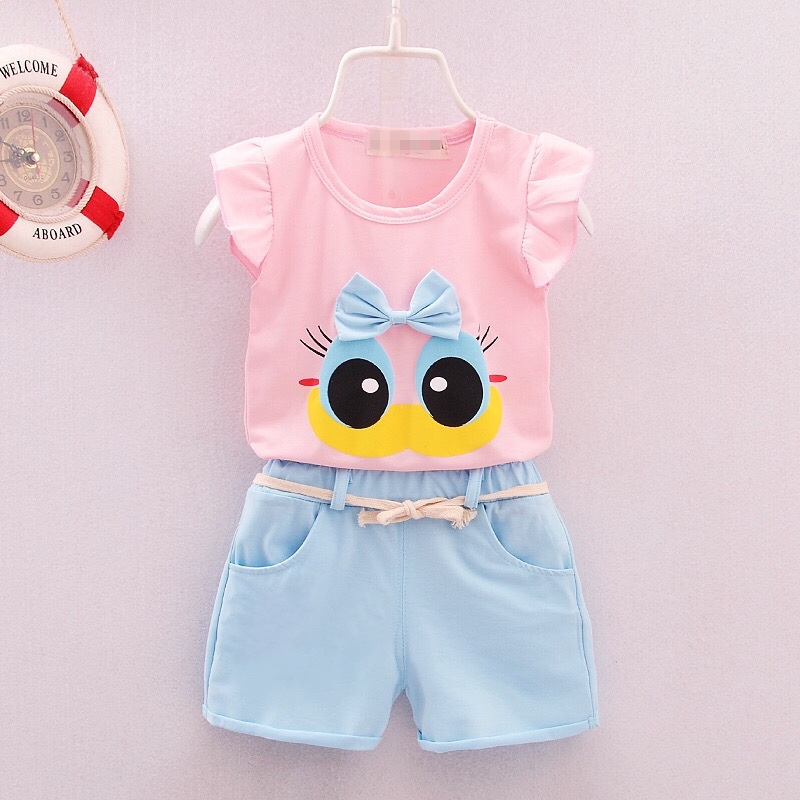 女童夏装1一3岁2童装儿童短袖两件套夏小童婴儿衣服4宝宝套装女孩