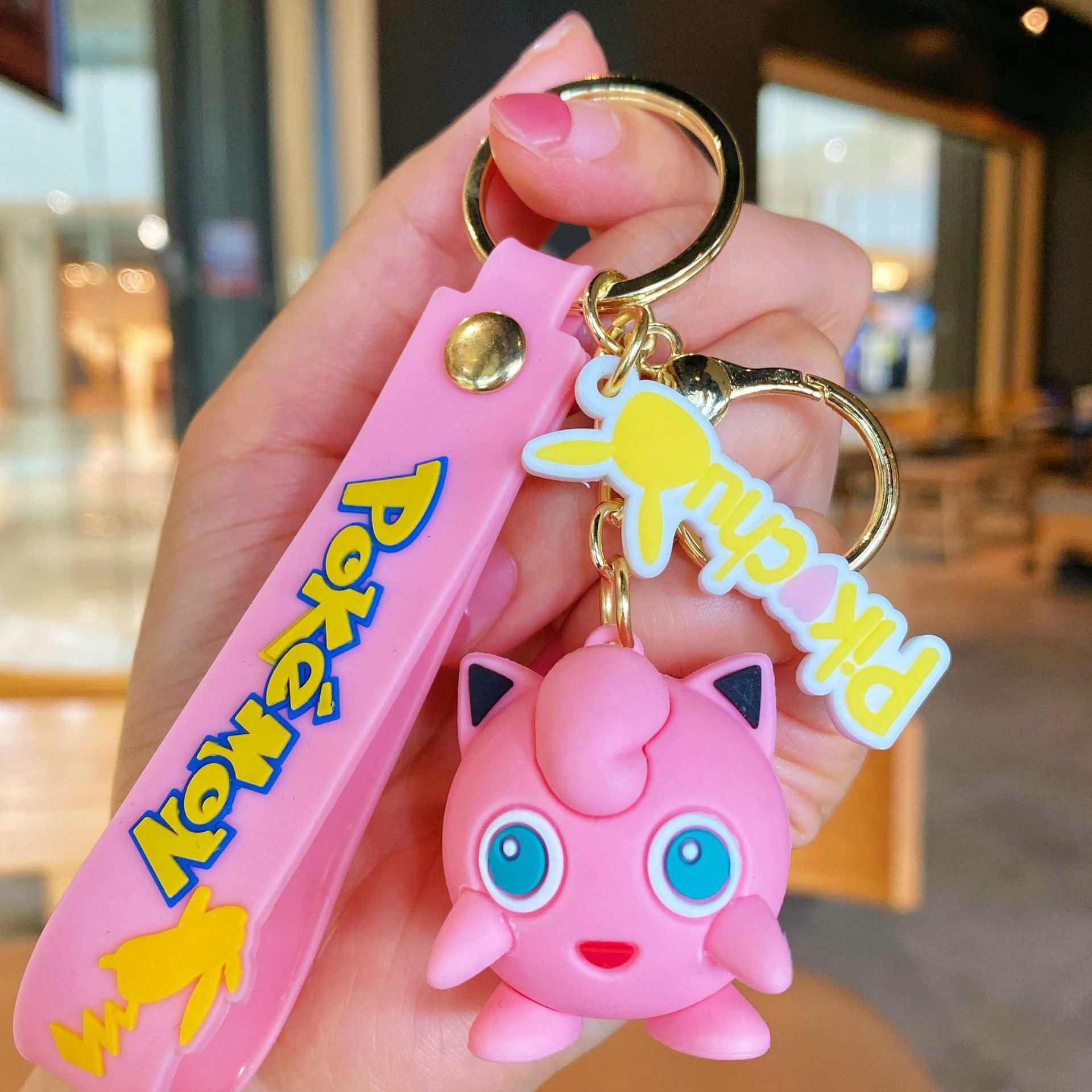 New Magic Baby Doll Keychain Cartoon Pikachu Gigny Turtle Bag Pendant Cute Car Key Chain