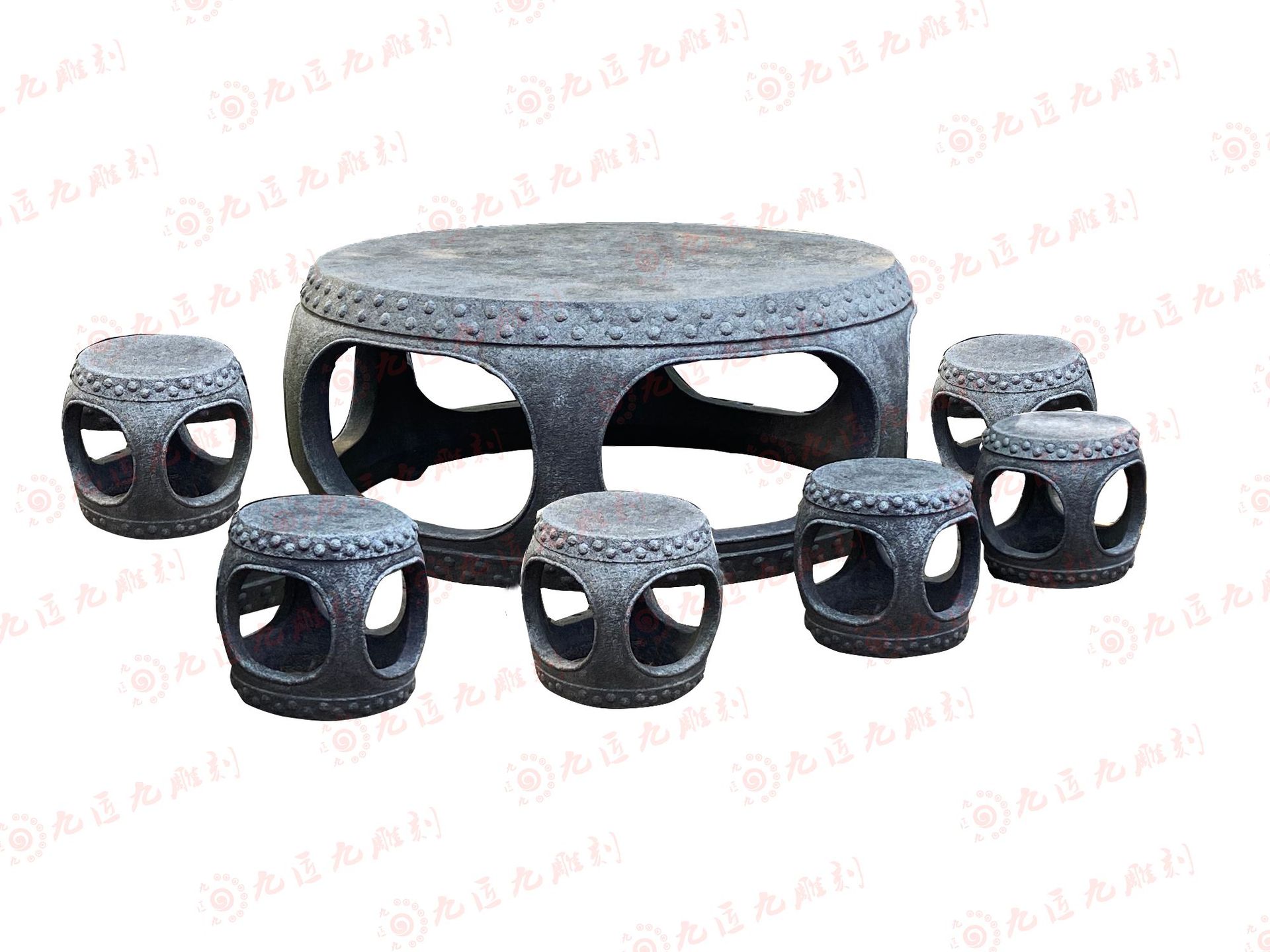 石雕石椅花岗岩户外庭院休闲靠背椅座椅摆件公园摆件石雕椅石桌椅