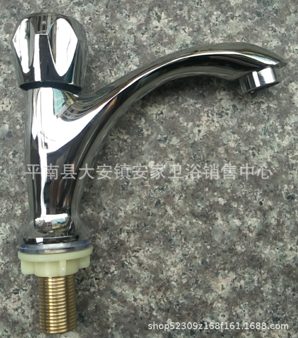 广西平南桂花牌c258面盆水龙头单把单孔单冷水嘴4分进水口dn15