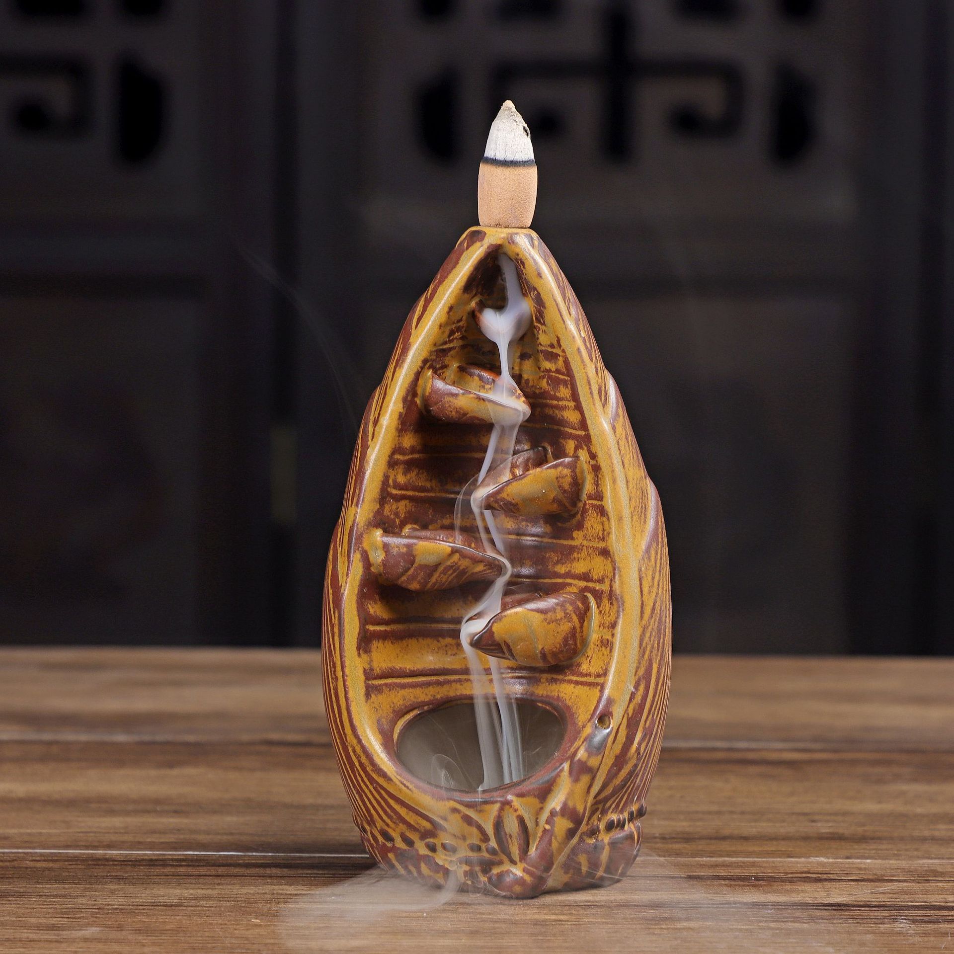 简易陶瓷 创意线香功夫小子香插 现货批发可混批