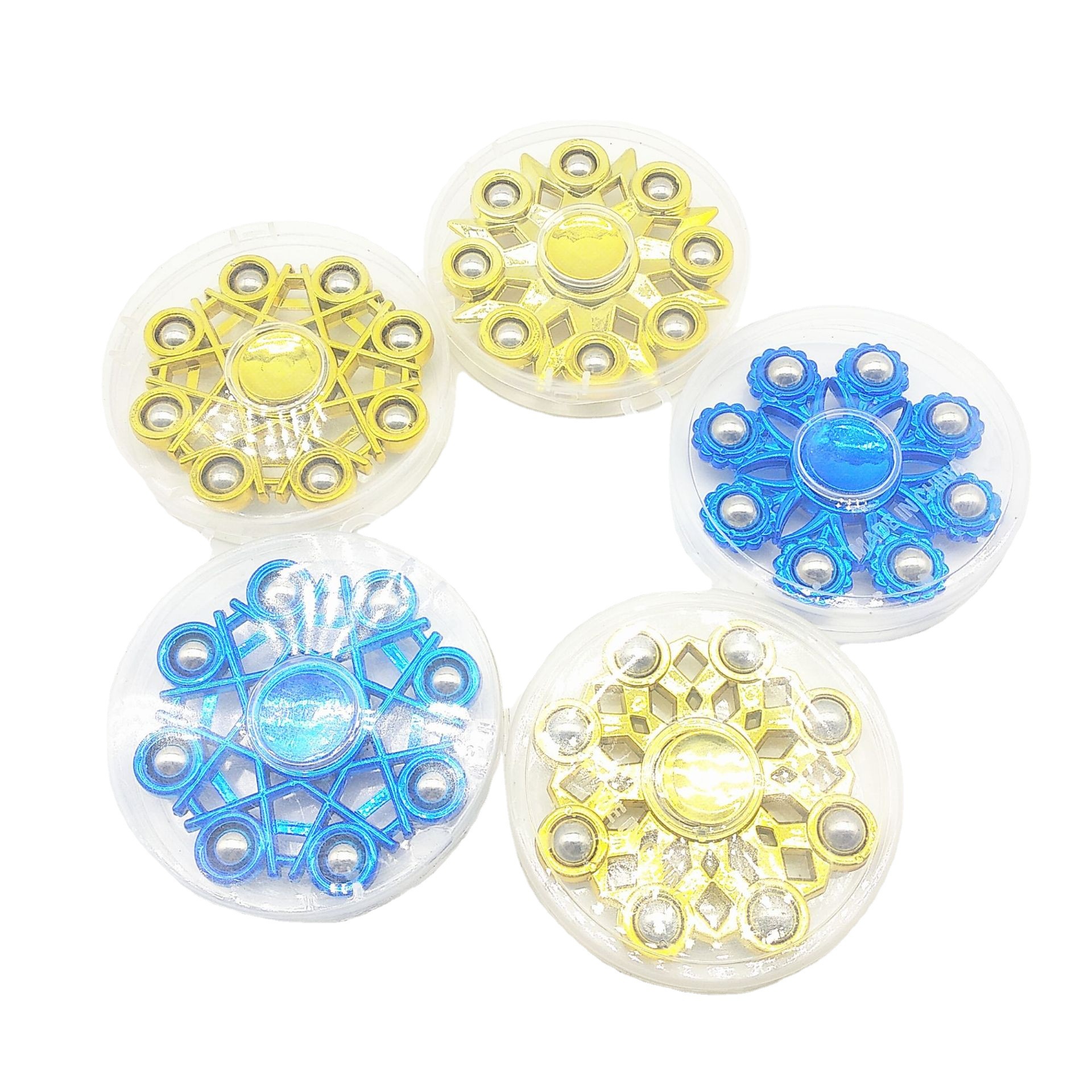 厂家直销 新款金属电镀钢珠指尖陀螺 儿童玩具 减压玩具 八珠陀螺