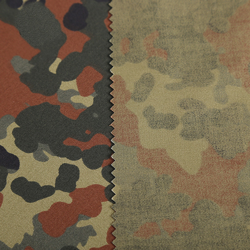 tc65/35户外作训服军迷混纺斑点厚纱卡迷彩布防泼水涤棉面料