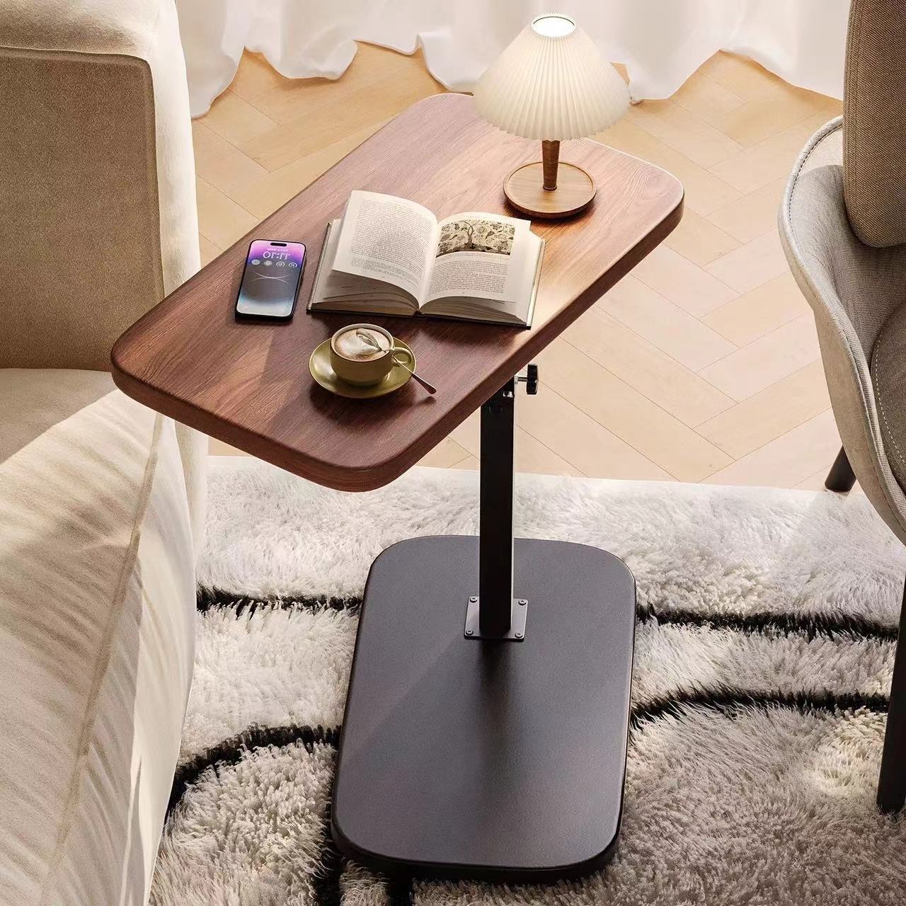 床边电脑桌笔记本可升降茶几边几小型家用简易床头柜可移动小桌子