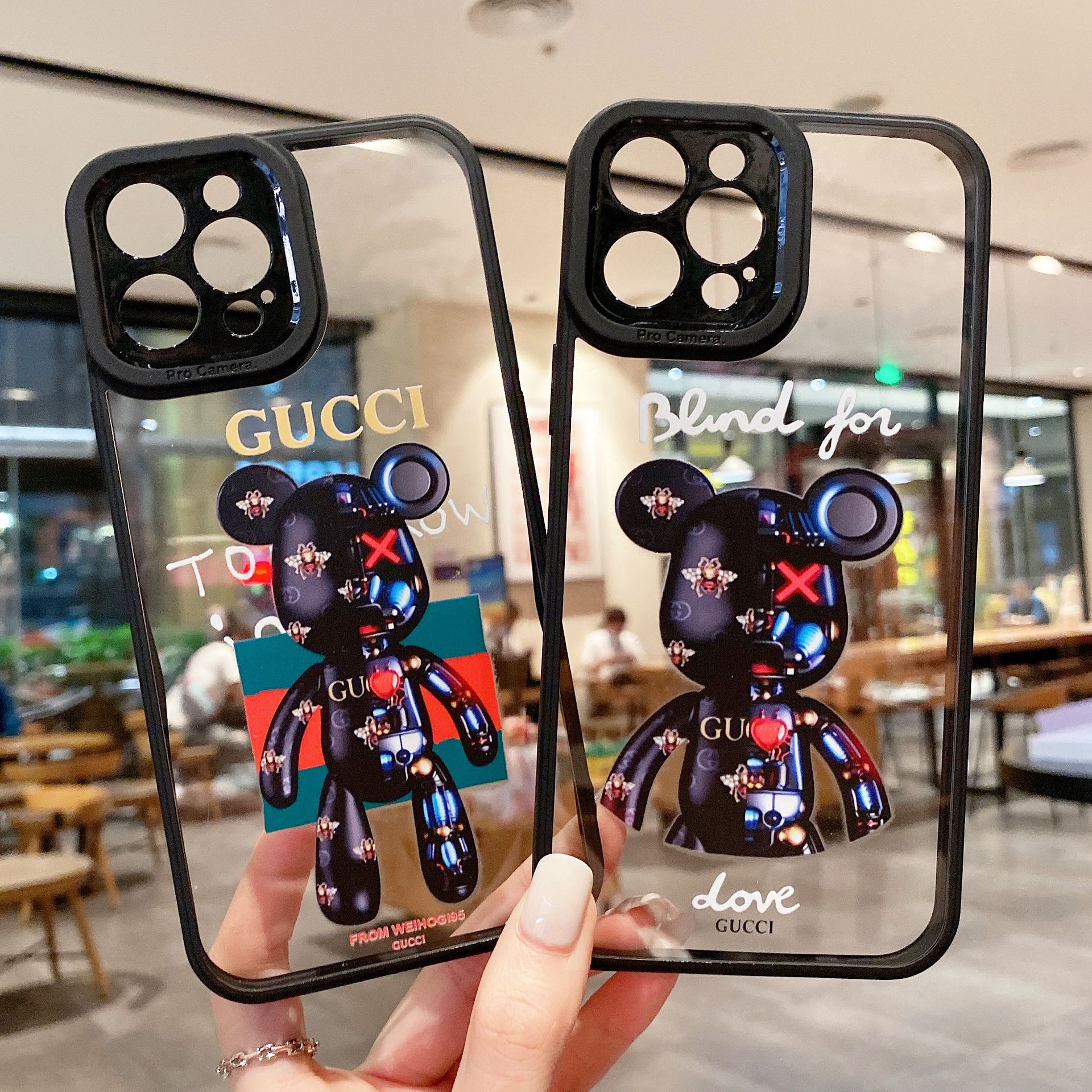 适用苹果12pro机械之心手机壳卡通暴力熊潮牌新款创意防摔亚克力