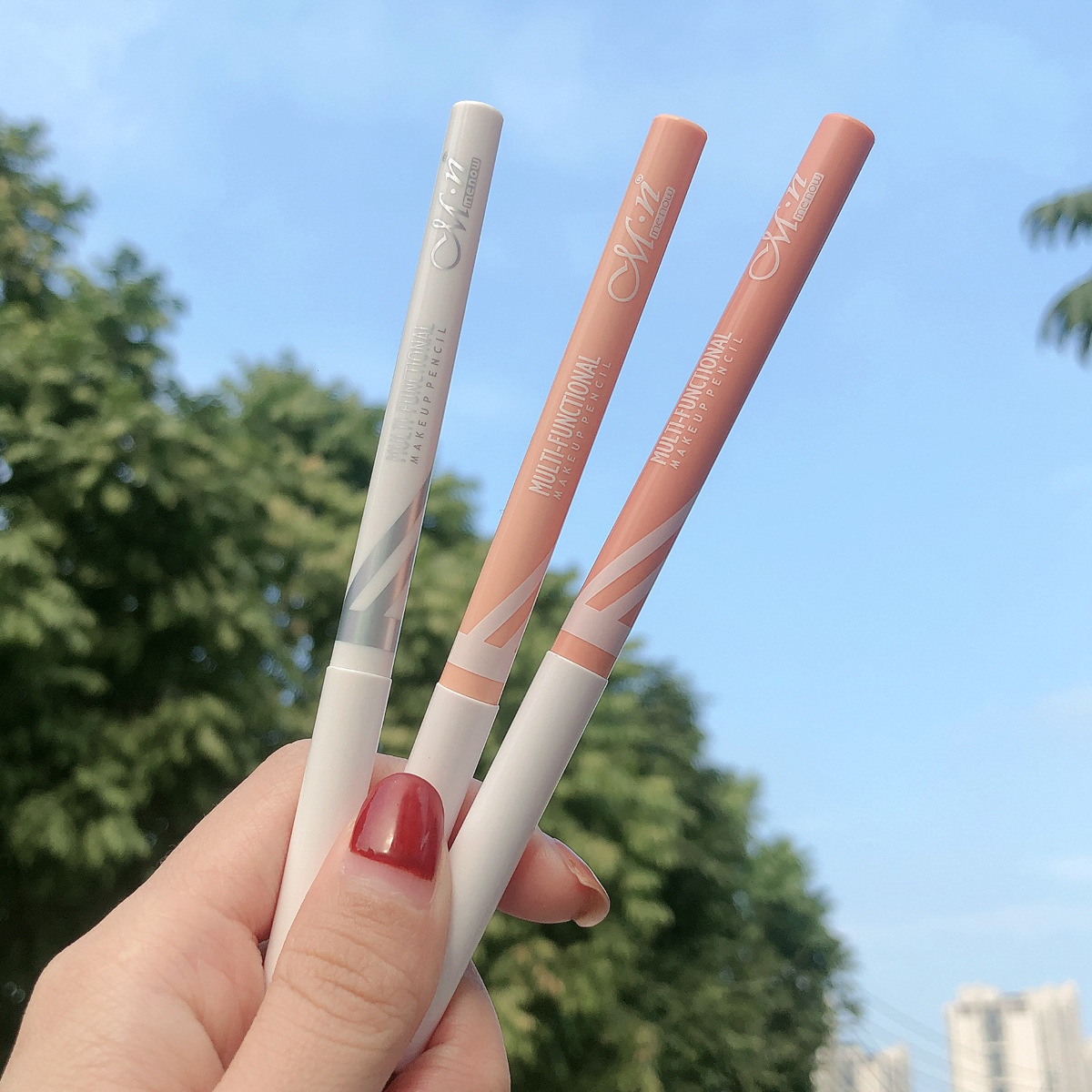 美诺多用化妆笔 白色眼线笔遮遐下眼睑笔可免削旋转自动出芯 p213